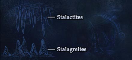 Croquis de stalagmites